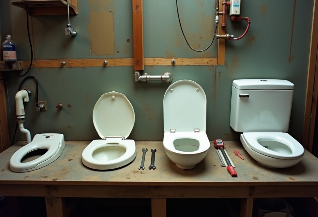Handheld sprayer, non-electric seat, electric seat, and built-in bidet toilet arranged on a bench