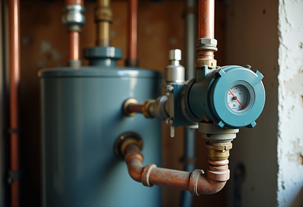 Condensing boiler and manifold piping feeding a radiant heating system
